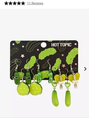 NWT Pickle Drop earring Set